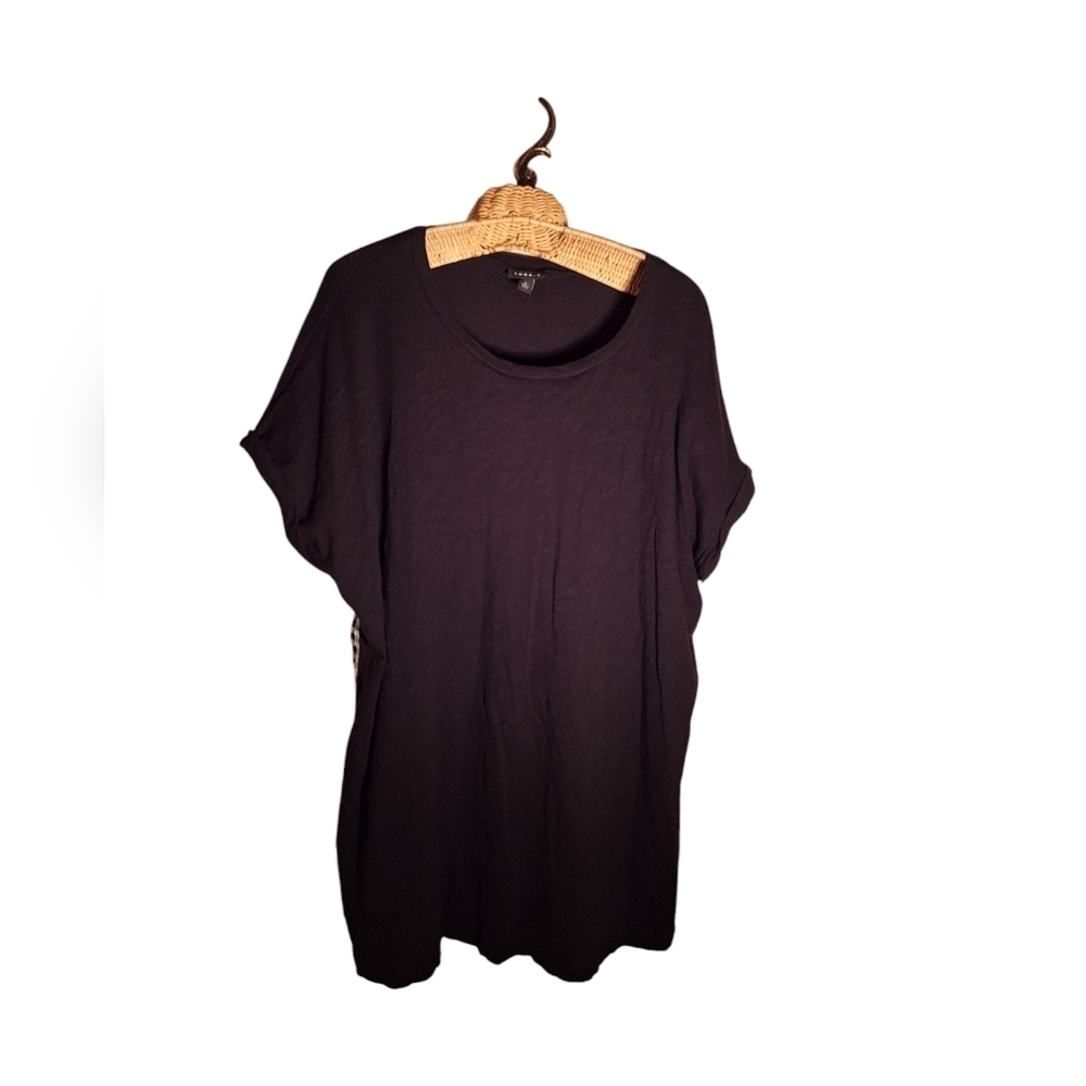 Torrid Oversized Boxy Black Top Daisy Print Plus Size Ladies 2 Boho Hippie Daisy - Picture 3 of 4